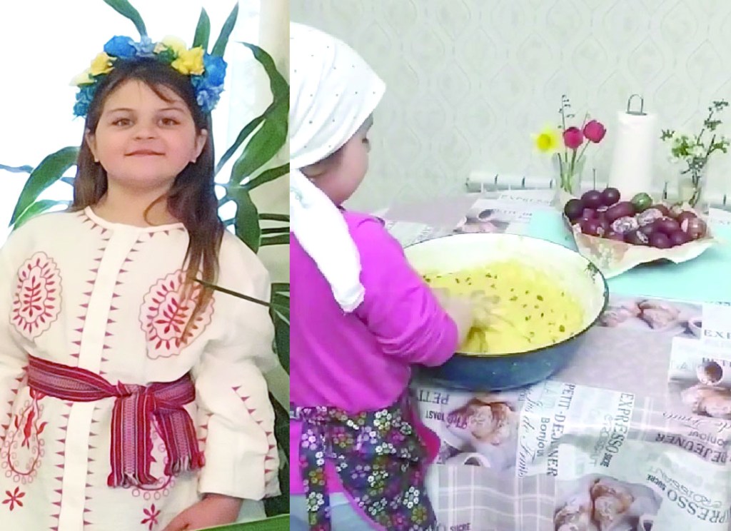 Eleva Ecaterina Bilic din Costiceni a prezentat obiceiul tradițional de preparare a cozonacului de&nbsp;Paști